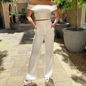 Zara white trousers